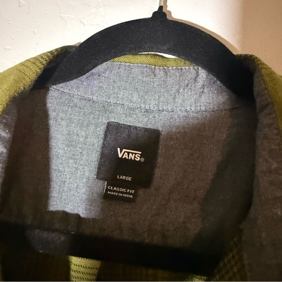 Vans Sycamore Flannel Button Down Long Sleeve Green - Picture 3 of 6